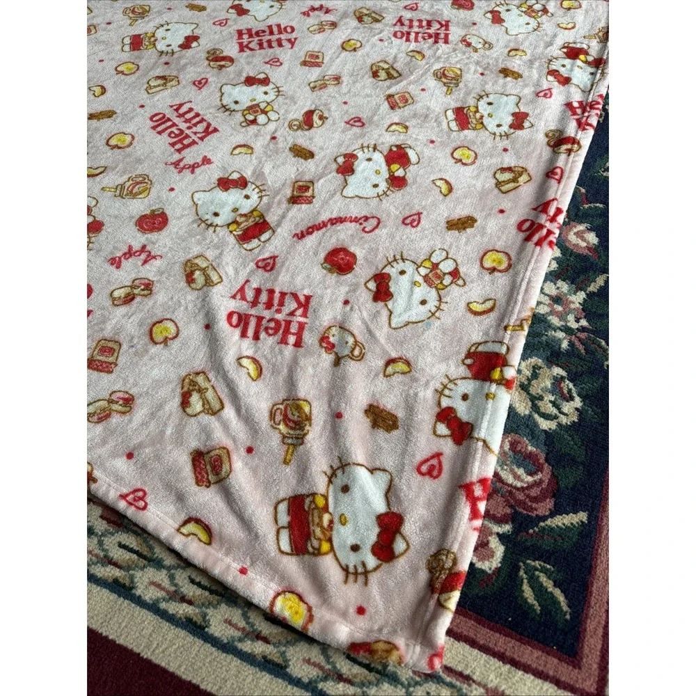 Hello Kitty Super Soft Pink Cinnamon Sanrio 60x70 Blanket Cheese Cake Cute Clean